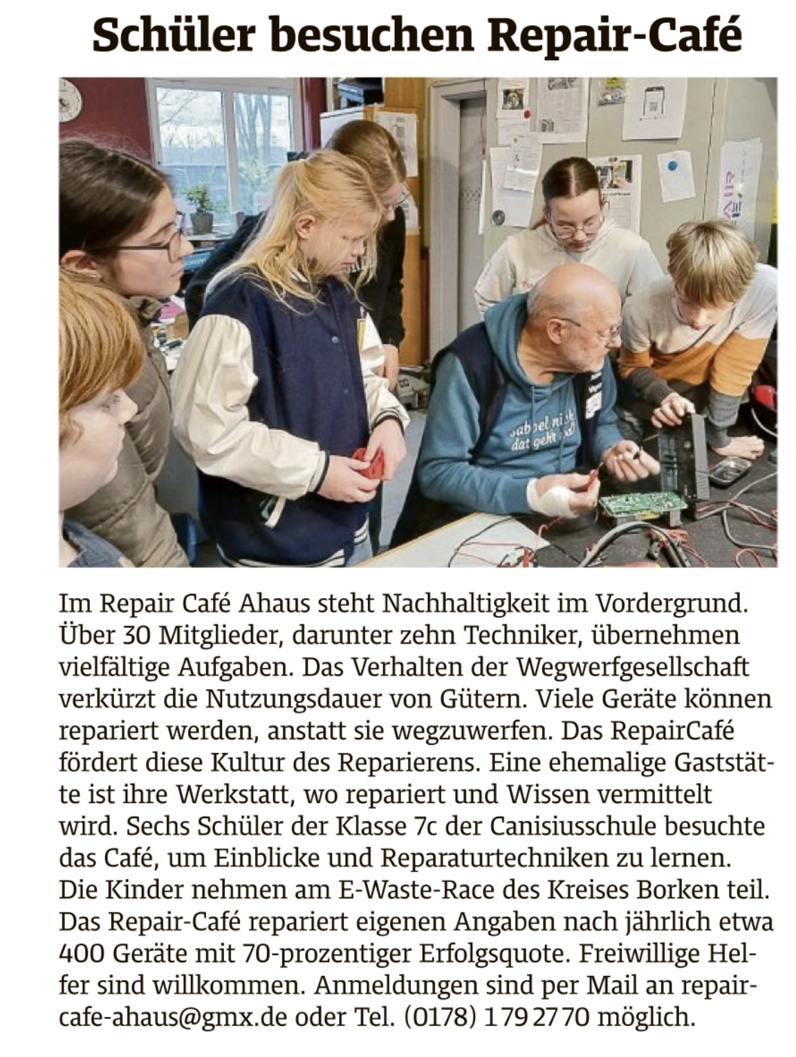 Schülergruppe im RC